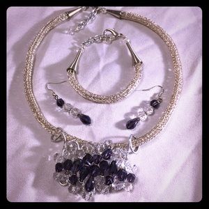 Custom Three Piece Silver Jewelry Set